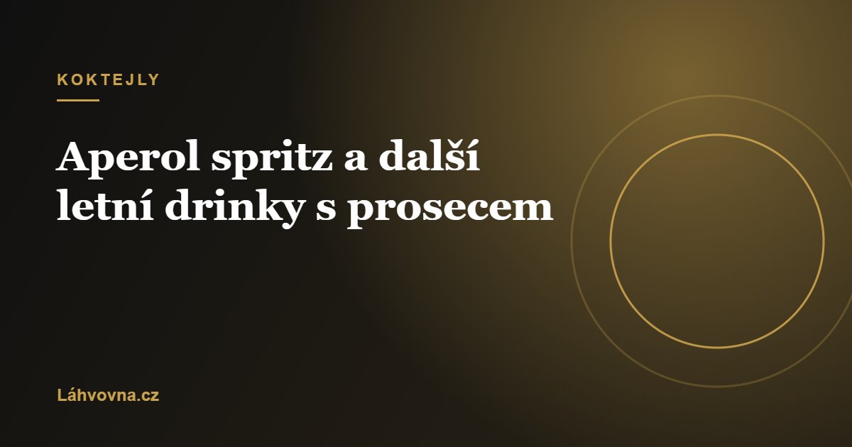 Koktejly a míchané nápoje